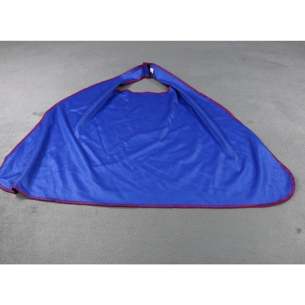 Kids Superhero Cape XS Blue Red Trim Costume Dress Up Pretend Play